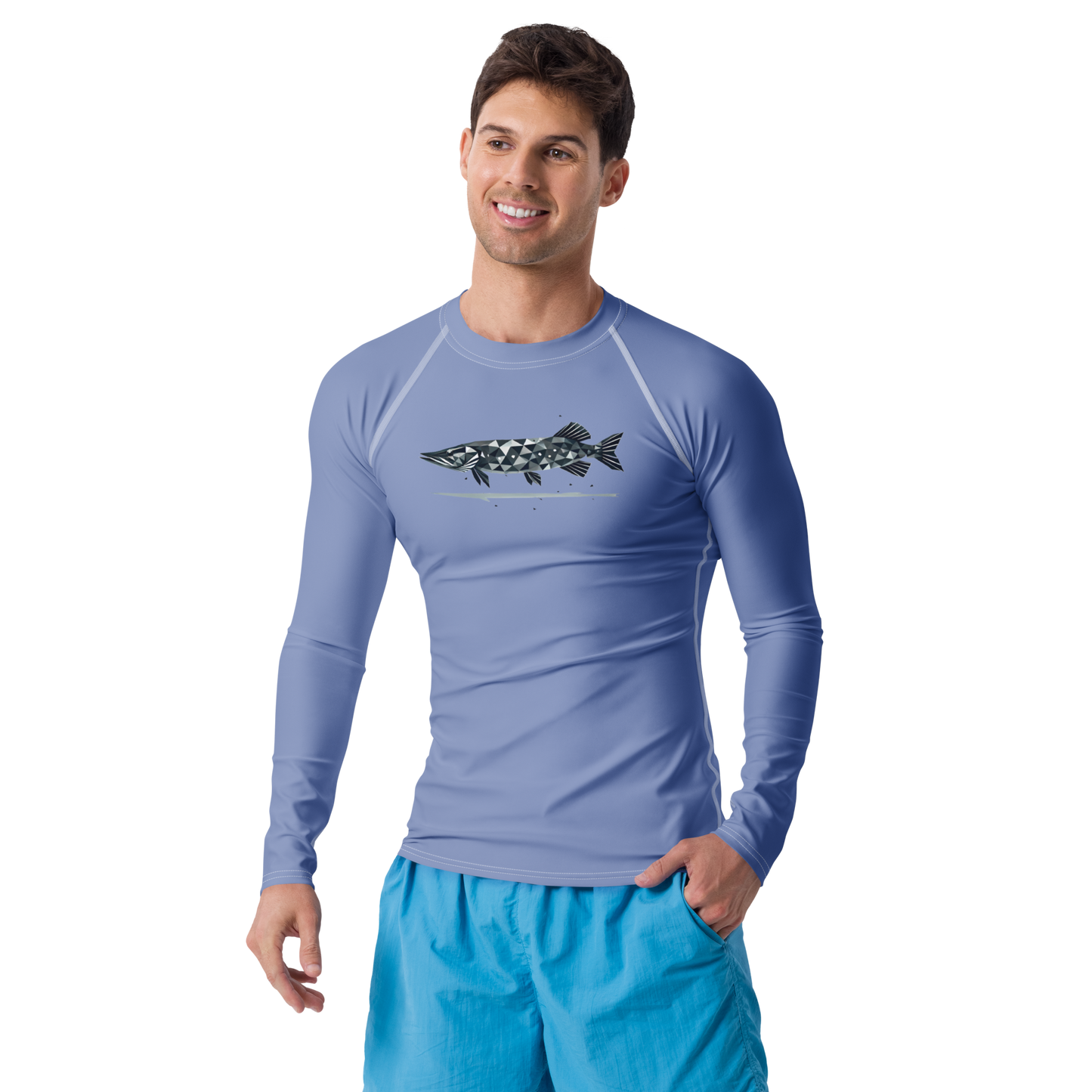 Männer-Rashguard Hecht