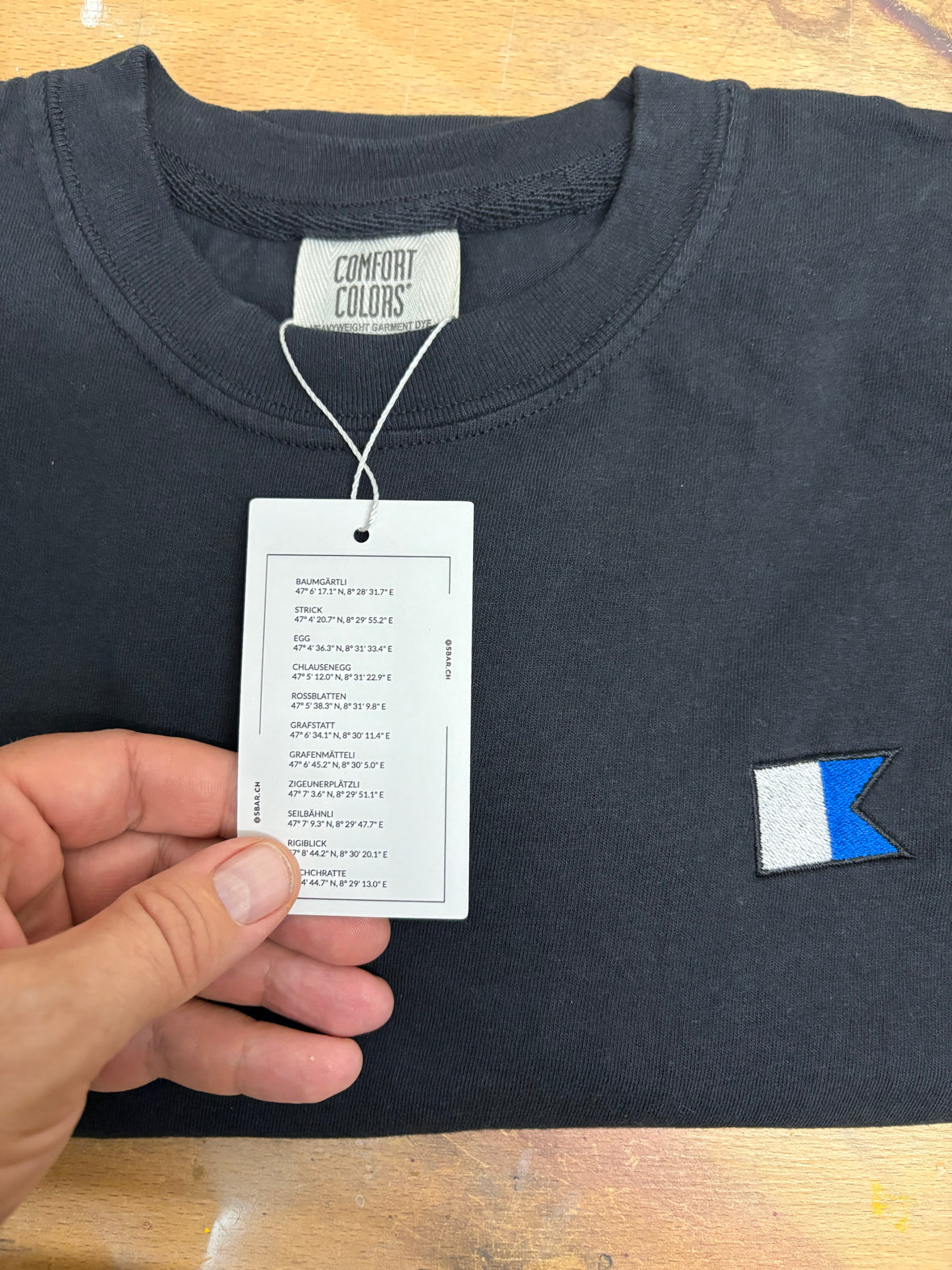 5bar Zugersee Tauchplatz-Shirt mit Swisstopo Daten