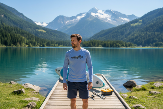 Männer-Rashguard Hecht