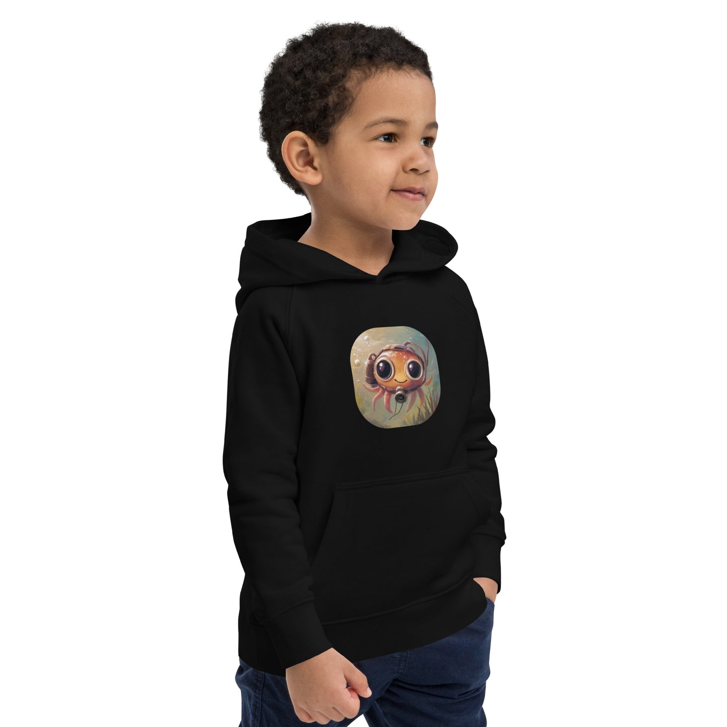 Sweat à capuche écologique 5bar Octopus Oquaribus pour enfant (4-12 ans)