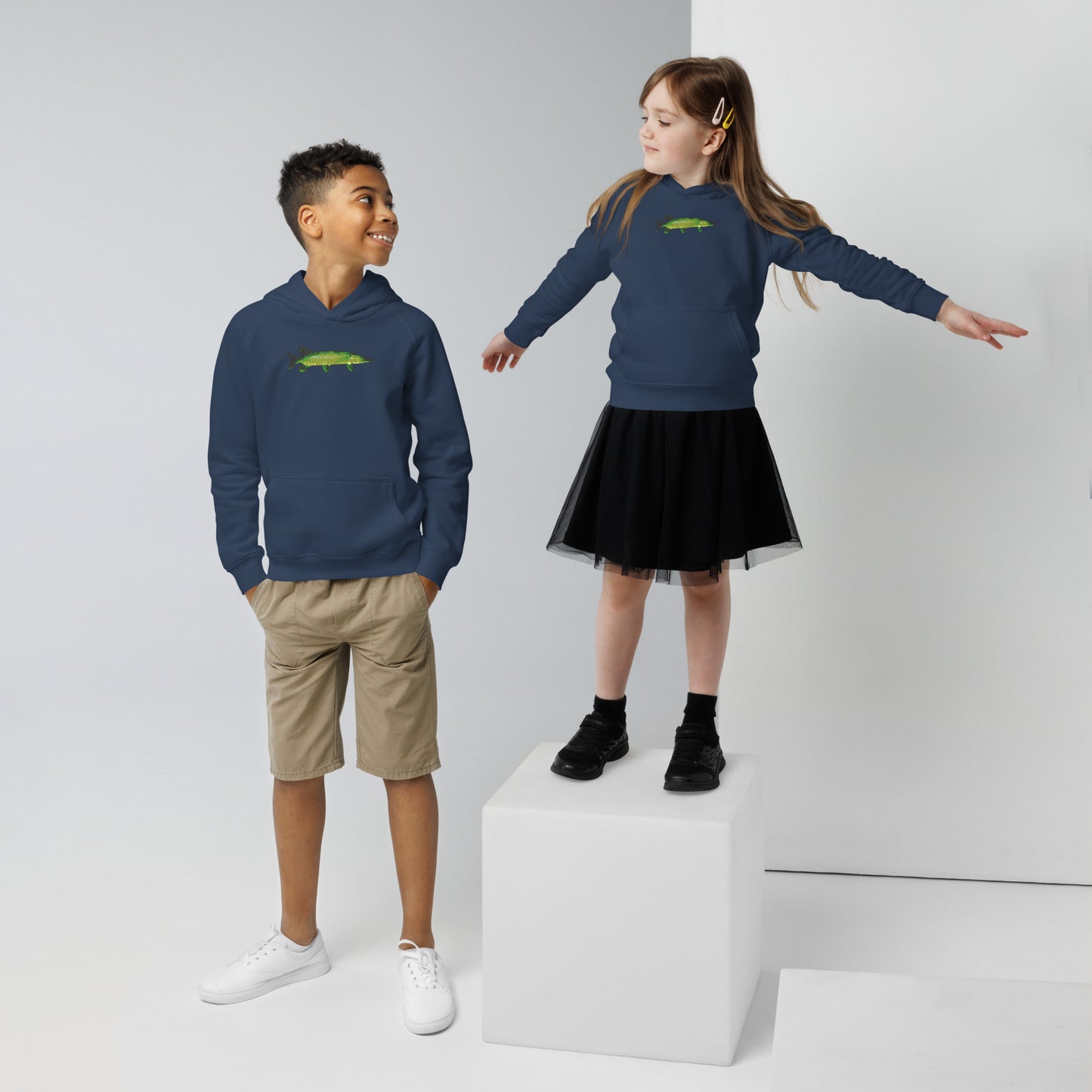 Unisex Hecht Öko-Kapuzenpullover für Kinder (4-12 Jahre)