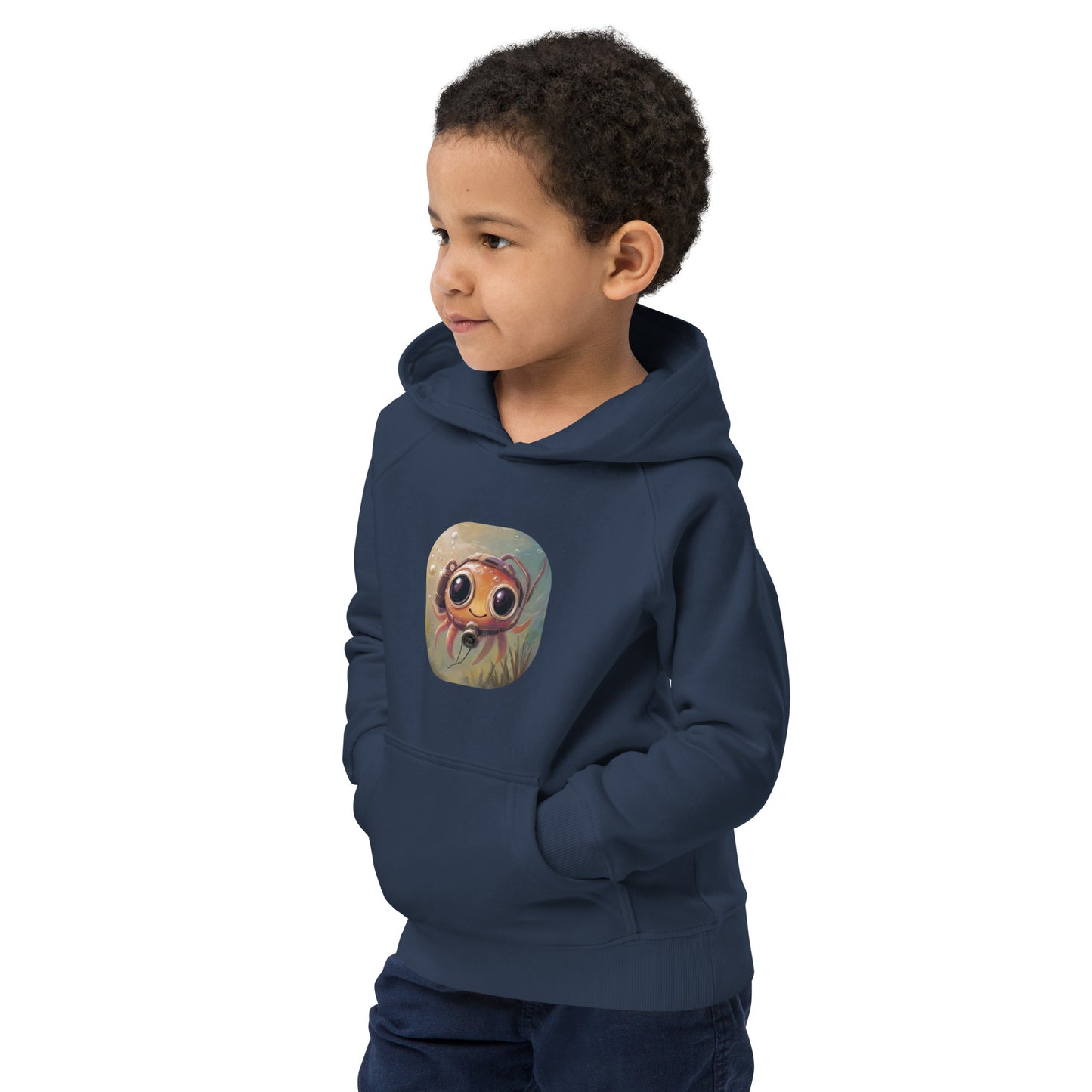 Sweat à capuche écologique 5bar Octopus Oquaribus pour enfant (4-12 ans)