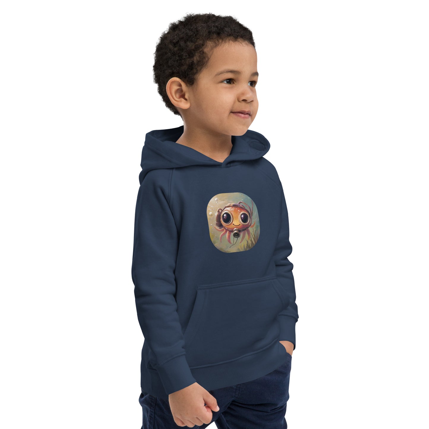 Sweat à capuche écologique 5bar Octopus Oquaribus pour enfant (4-12 ans)