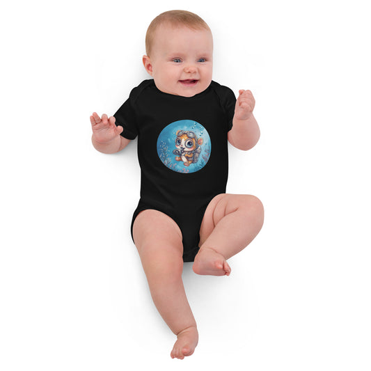 5bar Squirry baby romper made from organic cotton