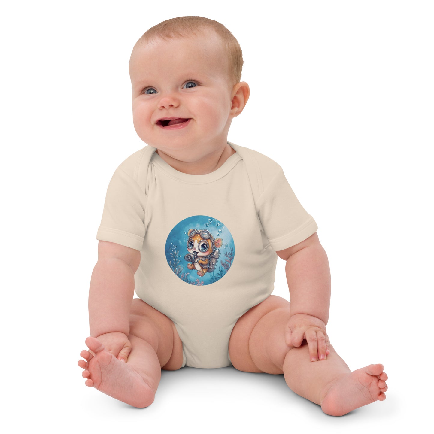 5bar Squirry baby romper made from organic cotton