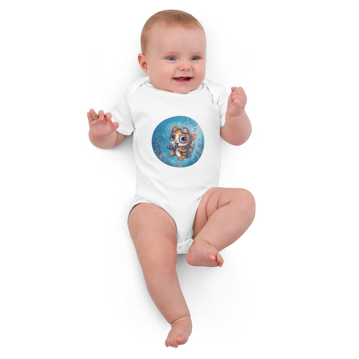 5bar Squirry baby romper made from organic cotton