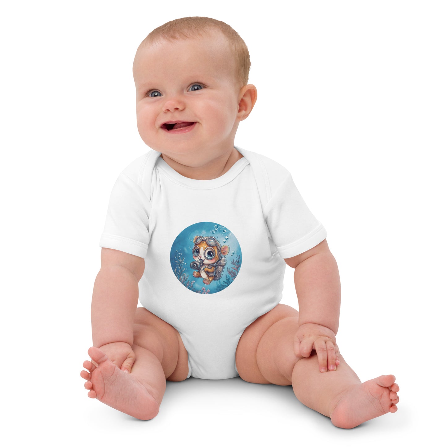 5bar Squirry baby romper made from organic cotton