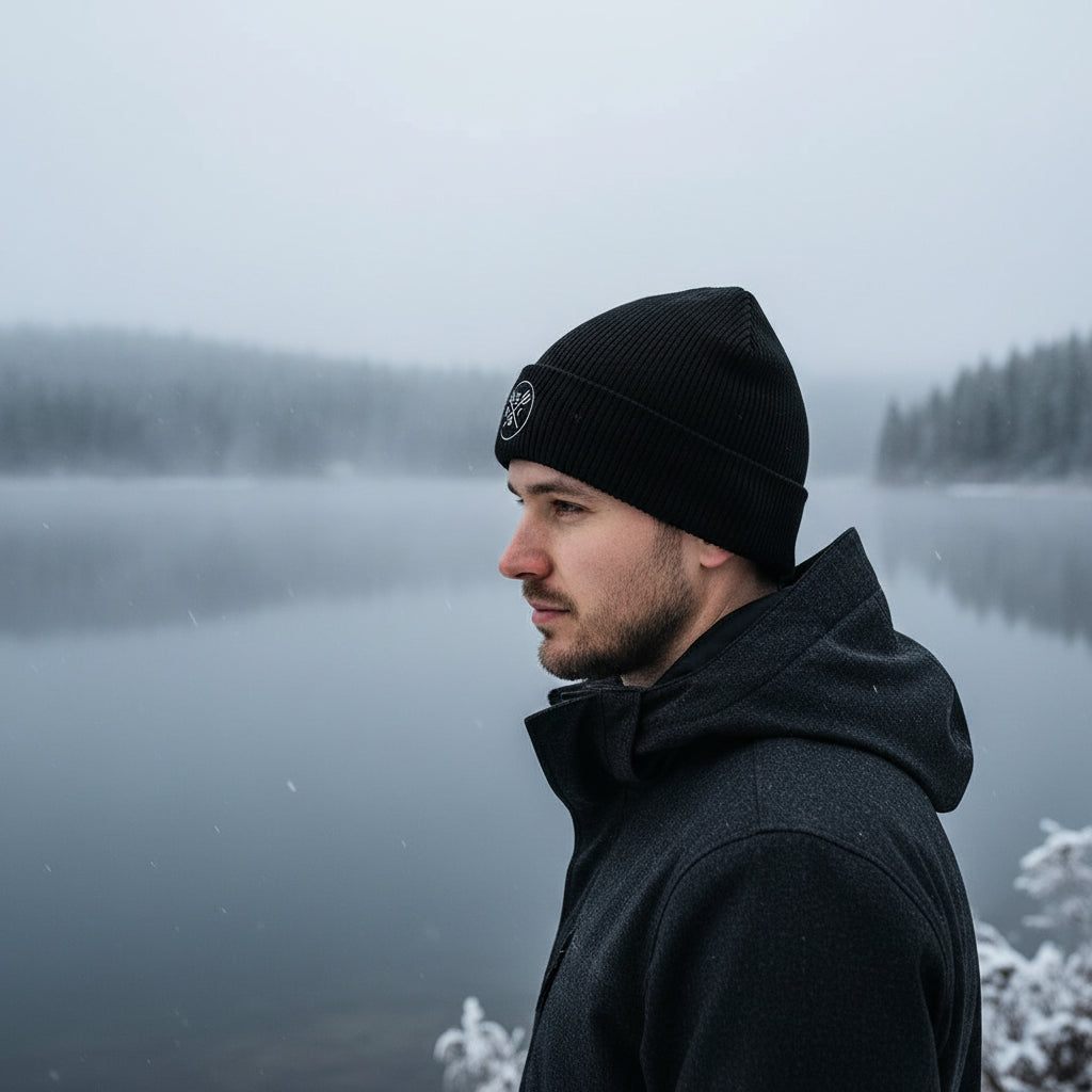 "Deep Dive Comfort" Bundle: Organic Beanie &amp; 5bar Diving T-Shirt