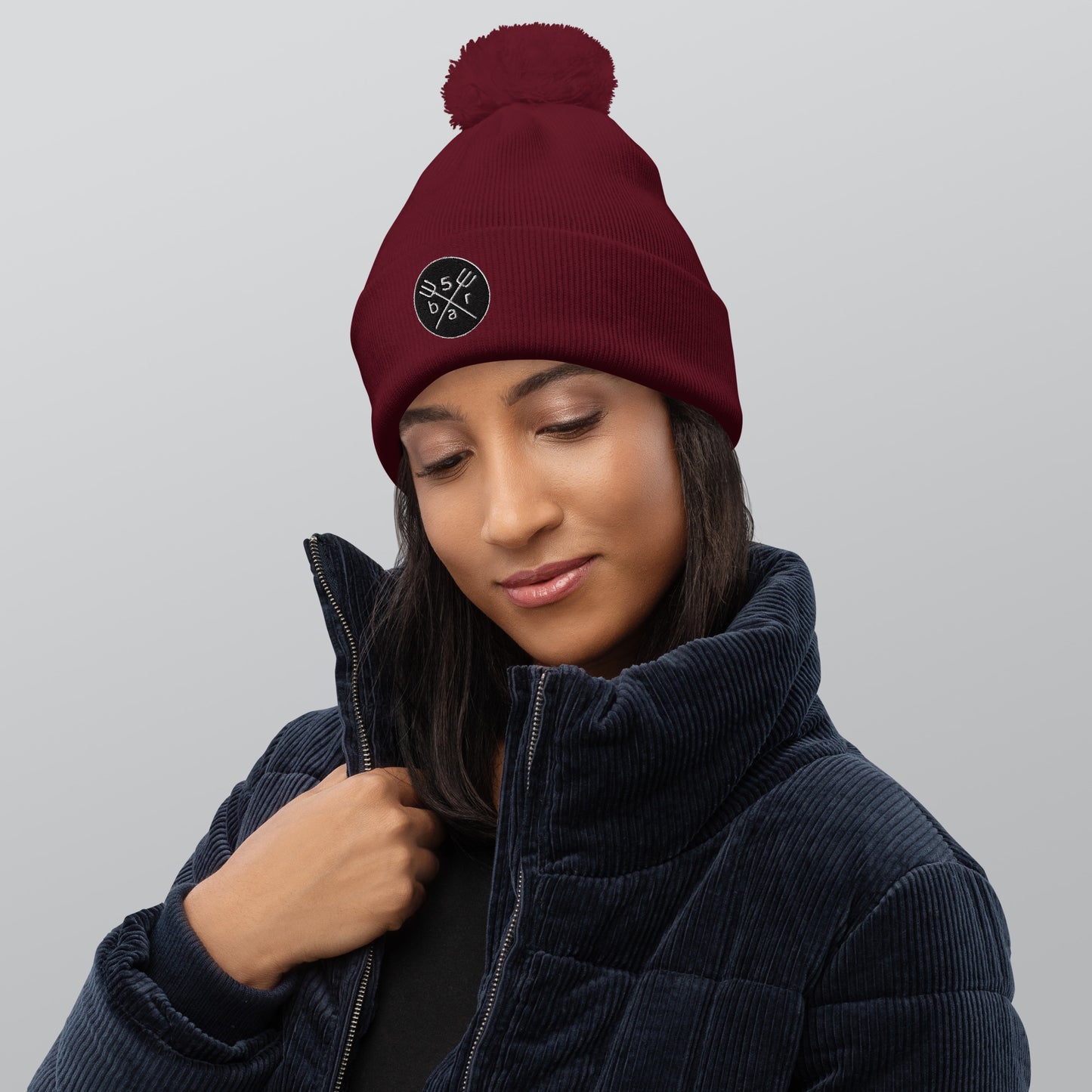 5bar Unisex Pom pom beanie