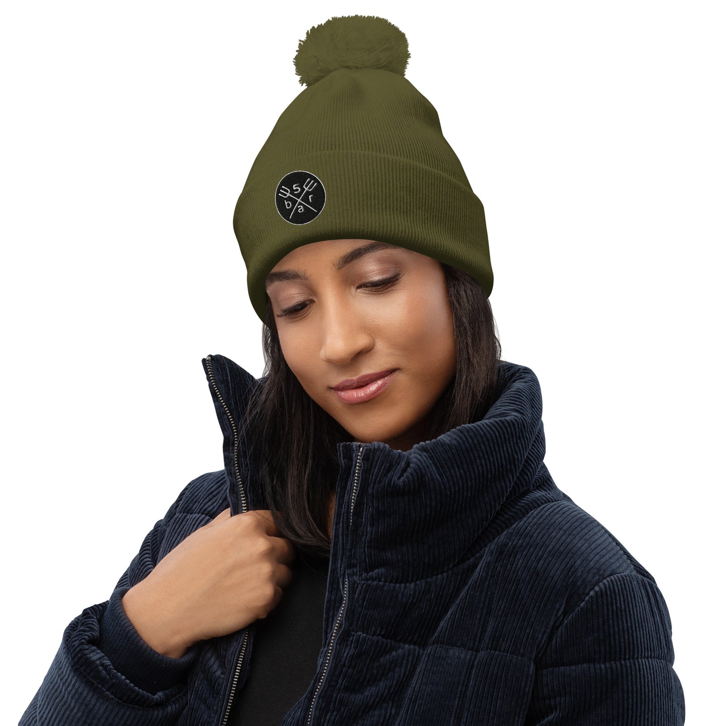 5bar Unisex Pom pom beanie