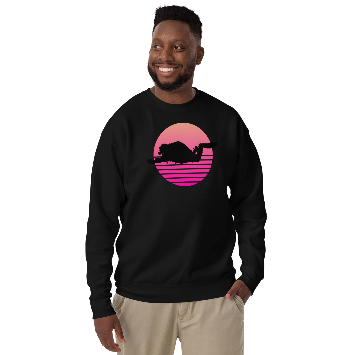 Männer Retro Diver Pullover