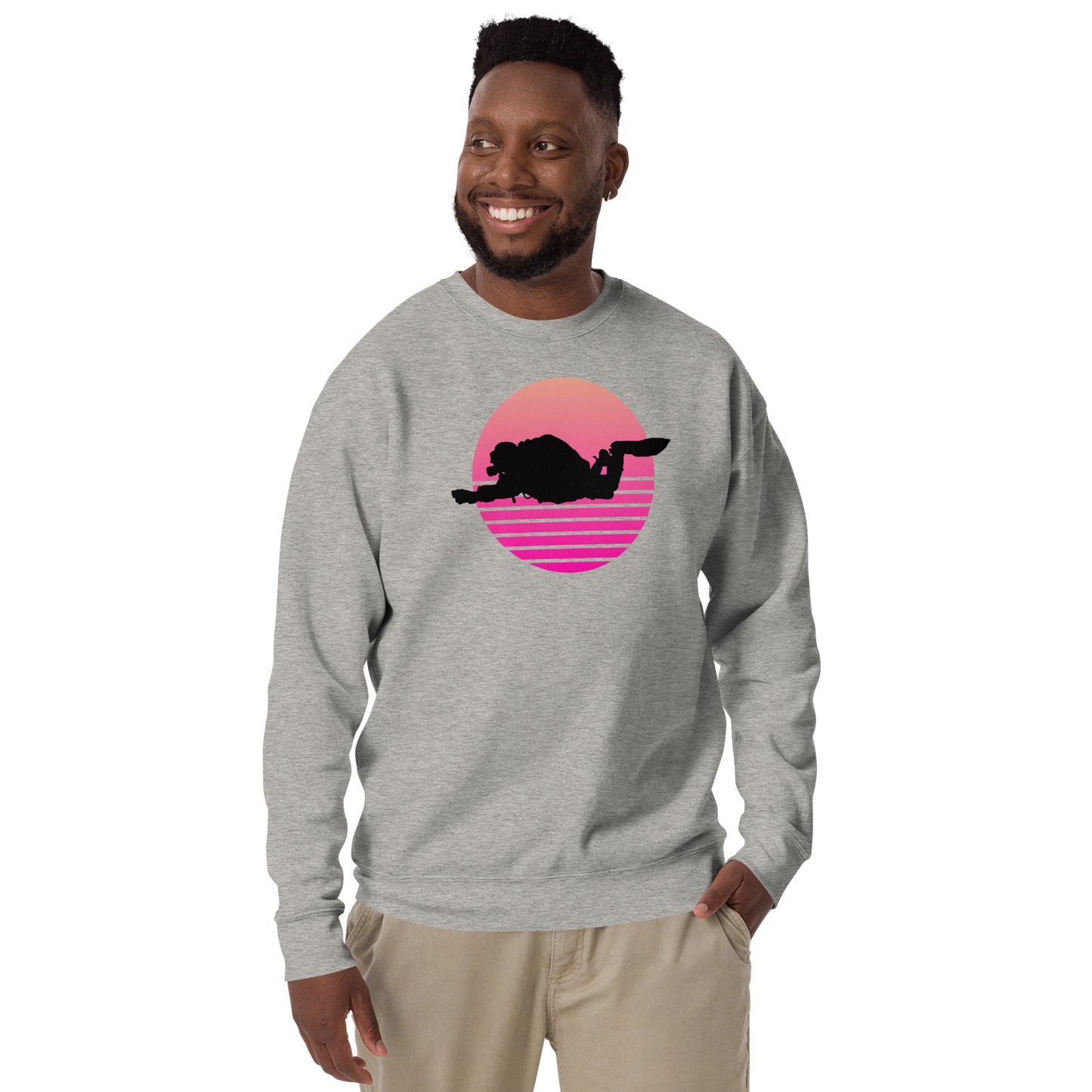 Männer Retro Diver Pullover