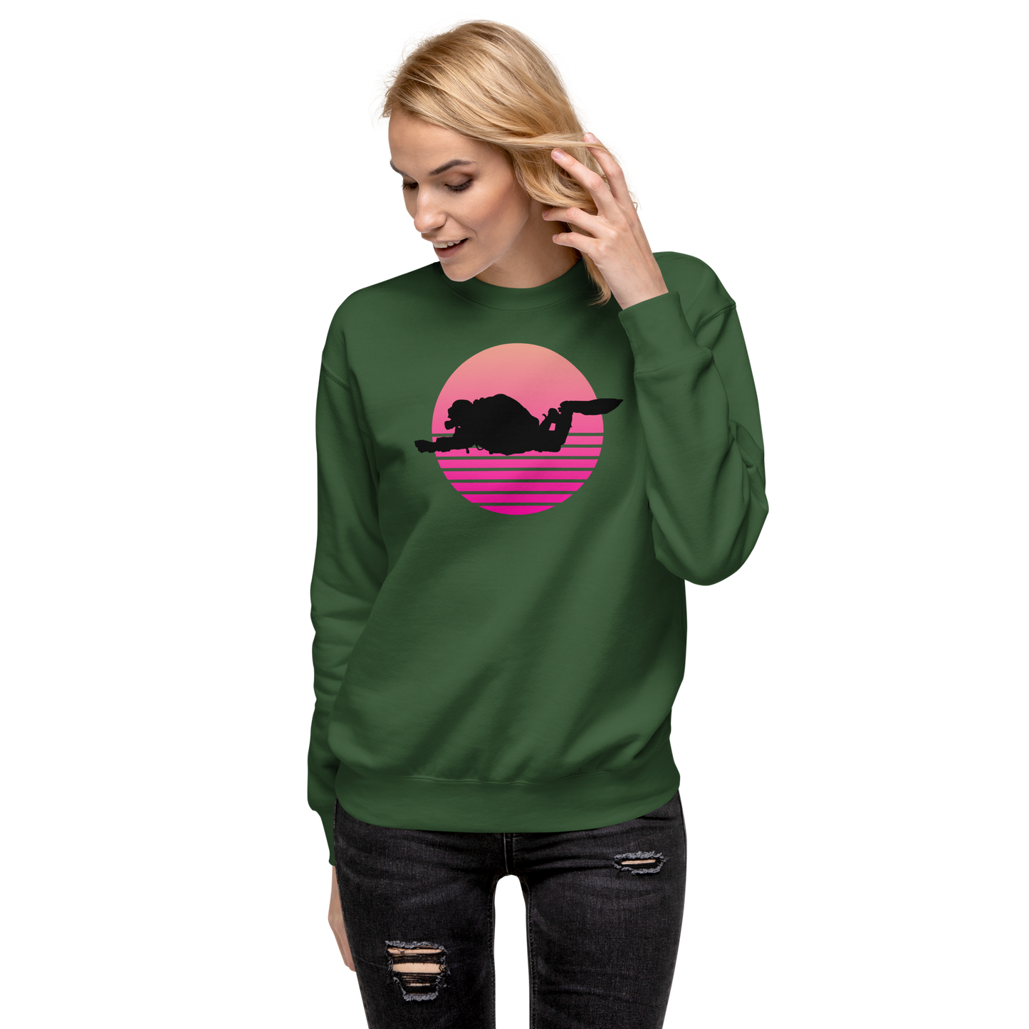 Frauen Retro Diver Pullover