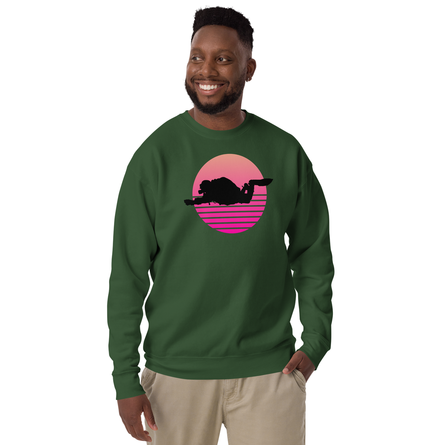 Männer Retro Diver Pullover