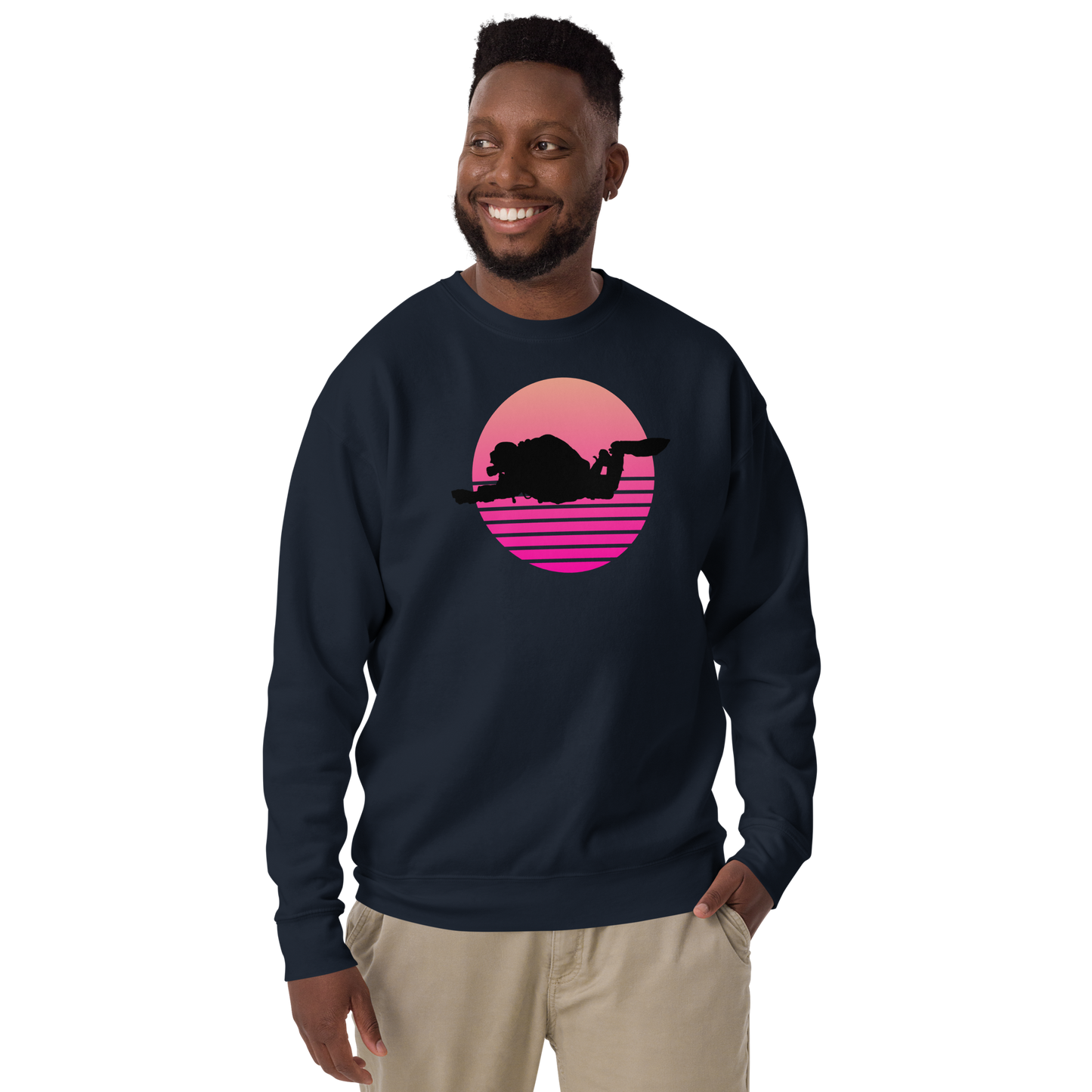 Männer Retro Diver Pullover