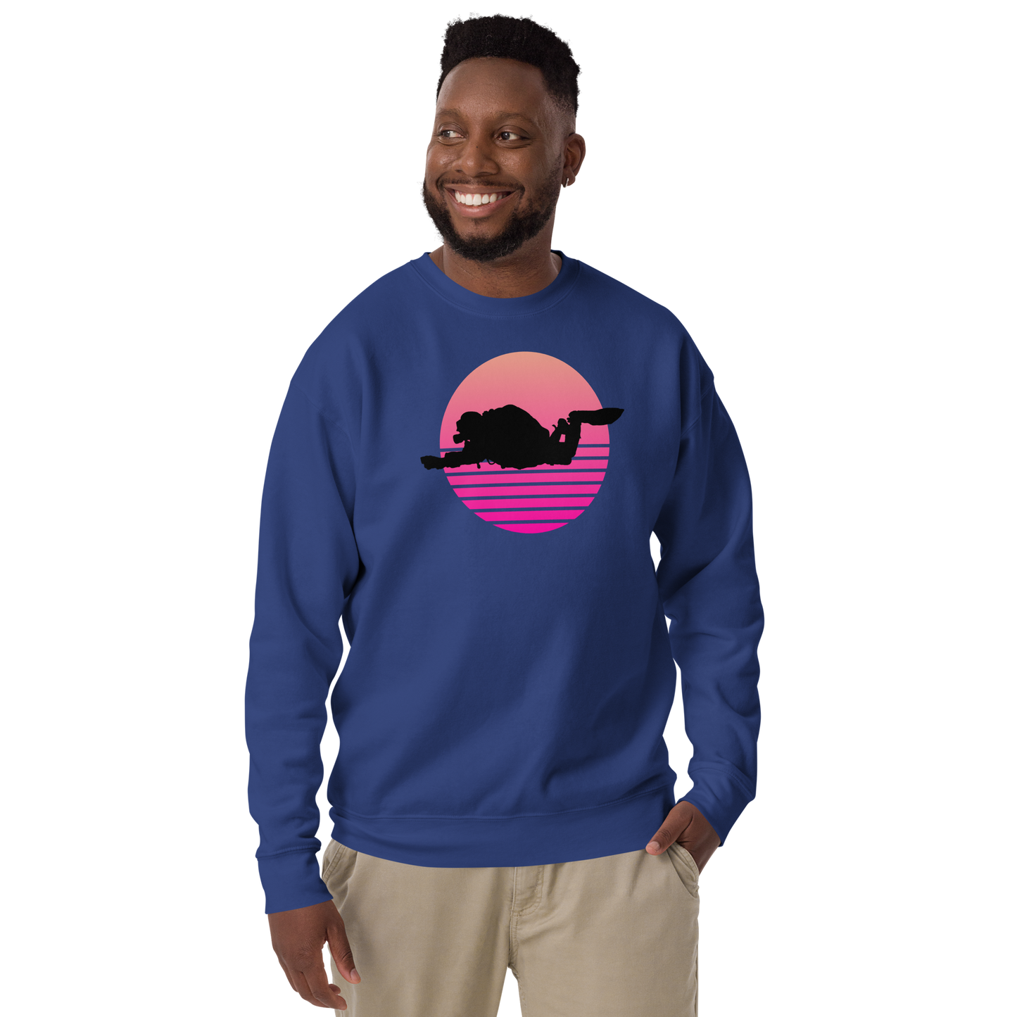 Männer Retro Diver Pullover